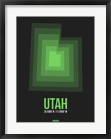 Framed Utah Radiant Map 7