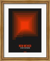 Framed New Mexico Radiant Map 6