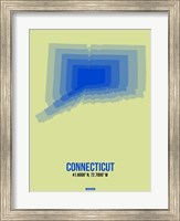 Framed Connecticut Radiant Map 1