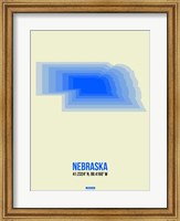 Framed Nebraska Radiant Map 1