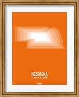 Framed Nebraska Radiant Map 2