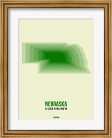 Framed Nebraska Radiant Map 3