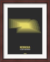 Framed Nebraska Radiant Map 5
