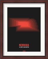 Framed Nebraska Radiant Map 6
