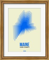 Framed Maine Radiant Map 1