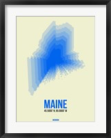 Framed Maine Radiant Map 1