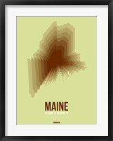 Framed Maine Radiant Map 2