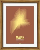 Framed Maine Radiant Map 3