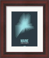 Framed Maine Radiant Map 4