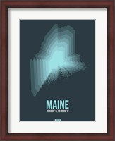 Framed Maine Radiant Map 4