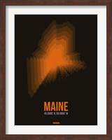 Framed Maine Radiant Map 5