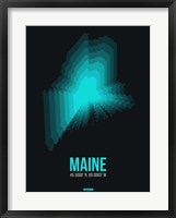 Framed Maine Radiant Map 6