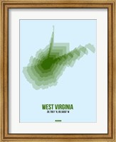 Framed West Virginia Radiant Map 2