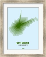 Framed West Virginia Radiant Map 2