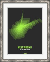 Framed West Virginia Radiant Map 4