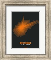 Framed West Virginia Radiant Map 5