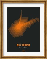 Framed West Virginia Radiant Map 5