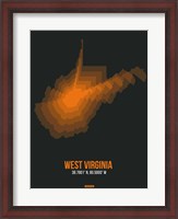 Framed West Virginia Radiant Map 5