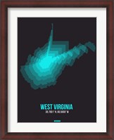 Framed West Virginia Radiant Map 6