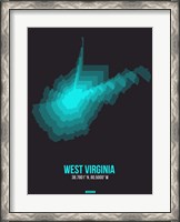 Framed West Virginia Radiant Map 6