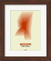 Framed Mississippi Radiant Map 1