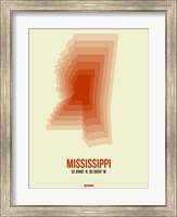 Framed Mississippi Radiant Map 1