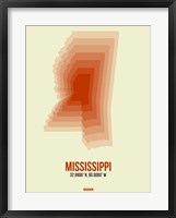 Framed Mississippi Radiant Map 1