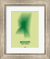 Framed Mississippi Radiant Map 3