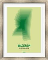 Framed Mississippi Radiant Map 3