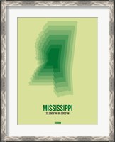 Framed Mississippi Radiant Map 3