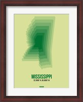 Framed Mississippi Radiant Map 3