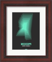 Framed Mississippi Radiant Map 4