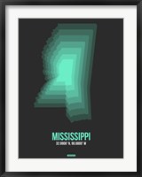 Framed Mississippi Radiant Map 4