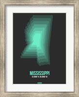 Framed Mississippi Radiant Map 4