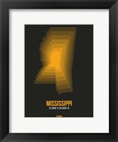 Framed Mississippi Radiant Map 5
