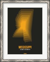 Framed Mississippi Radiant Map 5