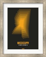 Framed Mississippi Radiant Map 5