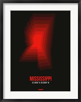 Framed Mississippi Radiant Map 6