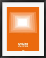 Framed Wyoming Radiant Map 3