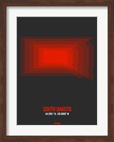 Framed South Dakota Radiant Map 4