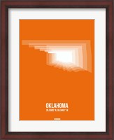 Framed Oklahoma Radiant Map 3