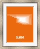 Framed Oklahoma Radiant Map 3