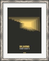Framed Oklahoma Radiant Map 4