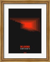 Framed Oklahoma Radiant Map 5