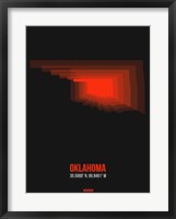 Framed Oklahoma Radiant Map 5