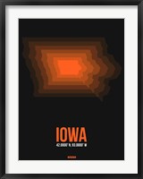 Framed Iowa Radiant Map 6