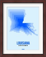 Framed Louisiana Radiant Map 1