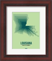 Framed Louisiana Radiant Map 2