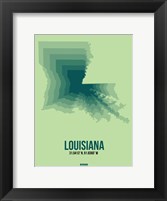 Framed Louisiana Radiant Map 2