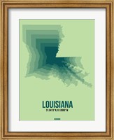 Framed Louisiana Radiant Map 2